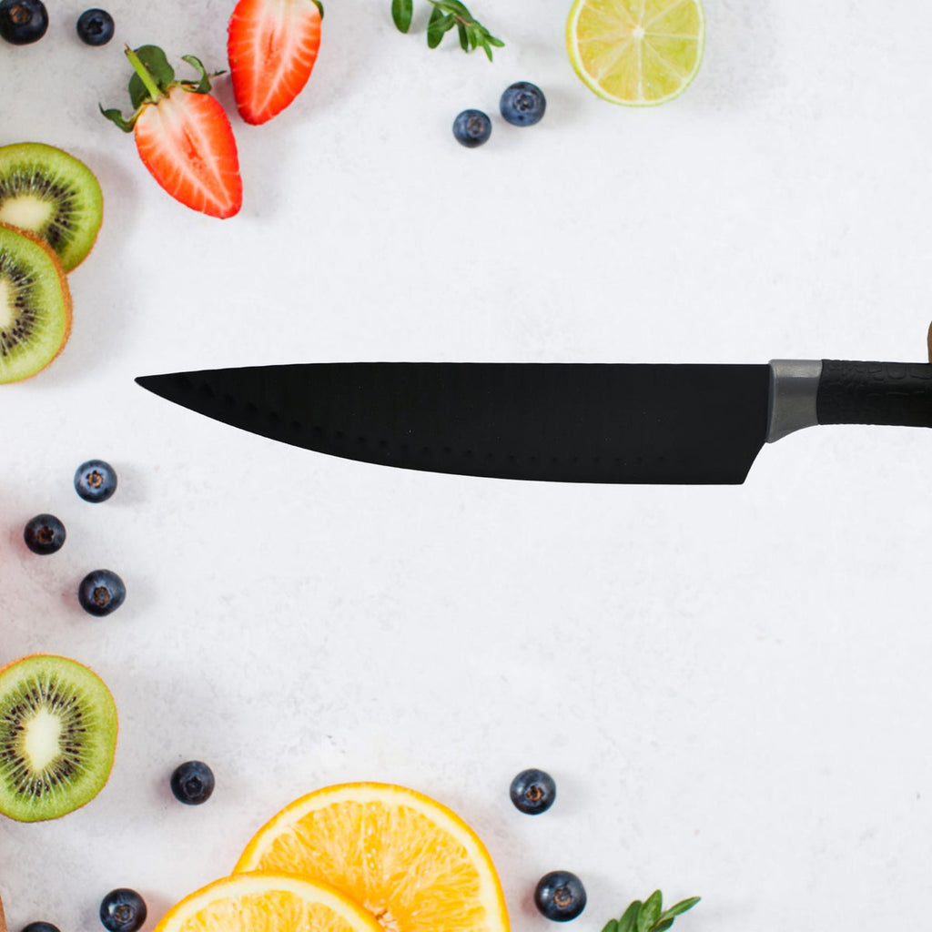 6 Pieces Professional Kitchen Knife Set Meat Knife Chefs Knife With Non-slip Handle For Home Kitchen And Restaurant With Chef Peeler And Scissor (Stainless Steel 6 Pcs Set)