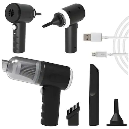 3 In 1 Car Mini Vacuum Cleaner With Blower Wireless Portable Rechargeable Handheld High Power Suction Vacuum Cleaning Machine For Home Car Computer Keyboard Cordless Air Blowing Dusting